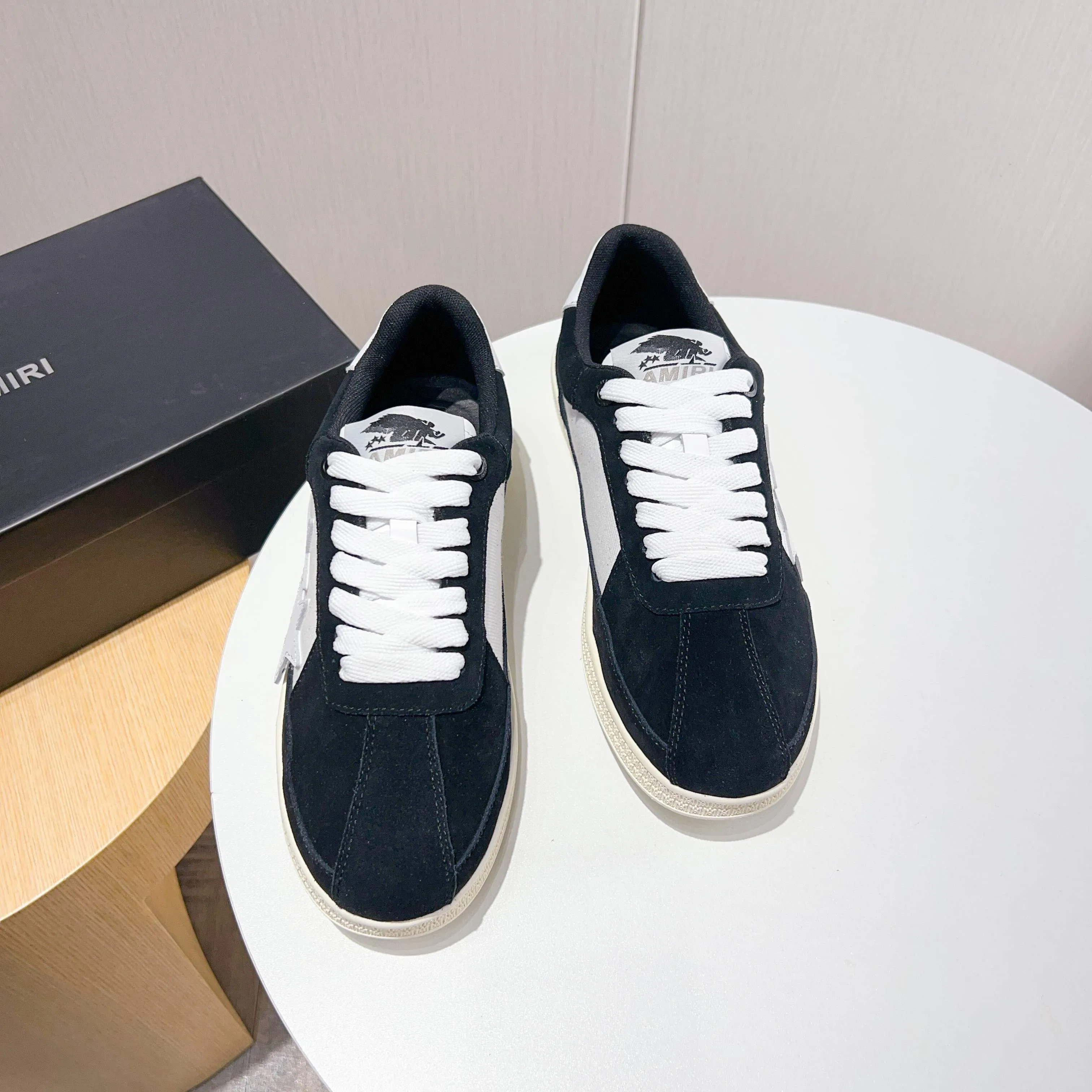 Men's shoes 💰420 [New style] 🌲🌲Balmain - New Amiri trendy shoes, low-top casual sports shoes, the same style as celebrities, made of selected pebbled cowhide and frosted cowhide, original outsole, comfortable on the feet, high-end workmanship, welcome to buy. Size: 39-45 (46 customized)